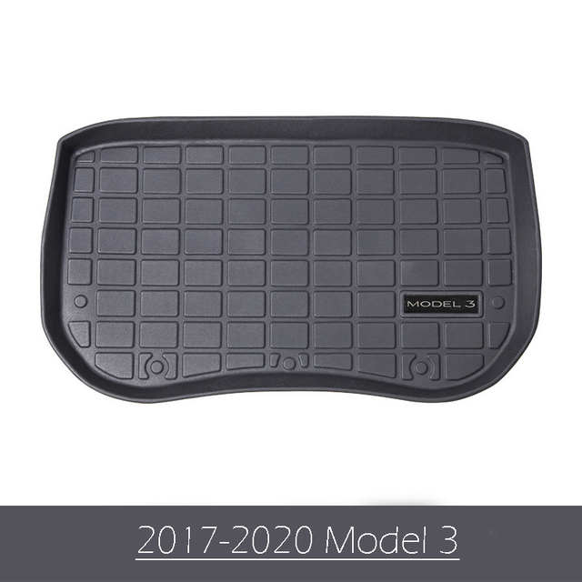 Full sets plain TPE rubber trunk frank mat for Model Y Tesla Model 3 2021-2022 2018-2020 cargo liners cargo tray car boot mats