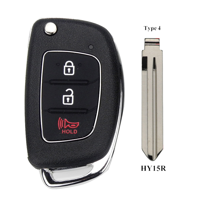 jingyuqin 10pcs 3 Button Car Remote Key Case For Hyundai HB20 IX35 I45 Santa Fe Accent I40 I20 HY15/HY20/TOY40 Blade Fob Shell