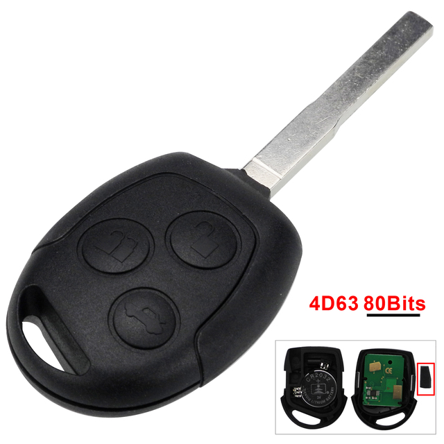 jingyuqin 3 Buttons Remote Car Key 315/433Mhz For Ford Focus Fiesta Fusion C-Max Mondeo Galaxy C-Max S-Max ID60 4D63 Chip