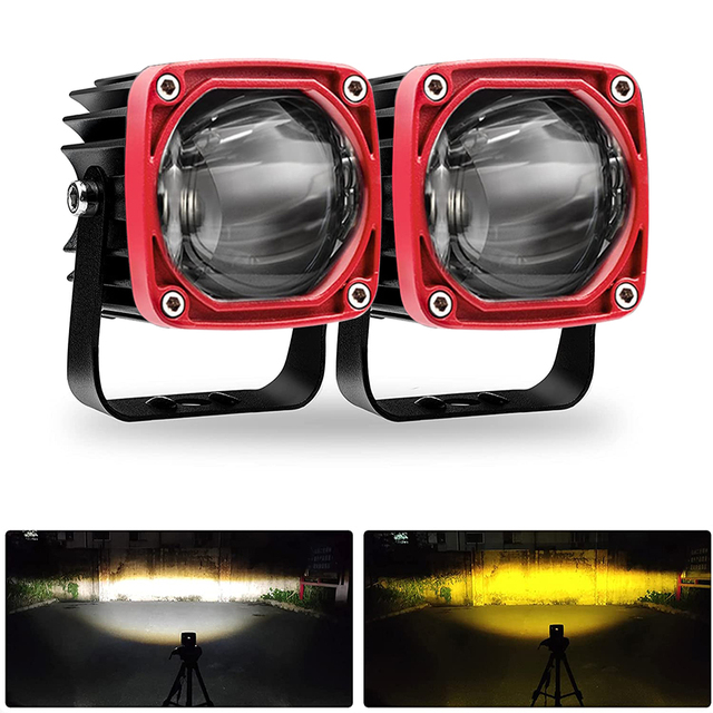 Luyoo 9D 9-36V Motorcycles LED Headlight Spot Work Light Motorcycle 6000K 3000K White Yellow Super Bright LED Driving Fog