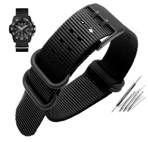 Hot Top Nylon NATO Watch Strap for L-uminox 3051 3150 Watchband 22mm 23mm Black Green Watch Band Waterproof Sport Zulu Strap