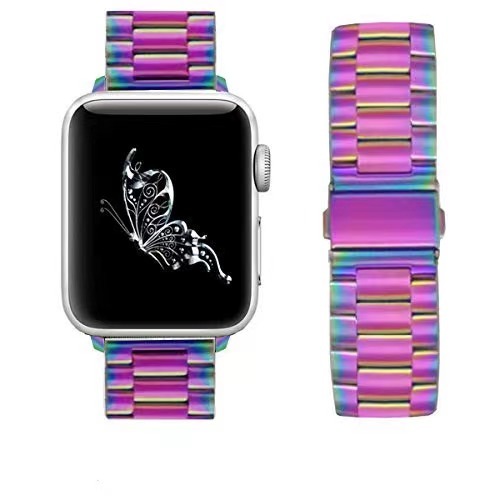 Metal strap compatible for apple watch 44mm 42mm 40mm 38mm men/women replacement stainless steel strap for iwatch 6 5 4 3 2 1 SE