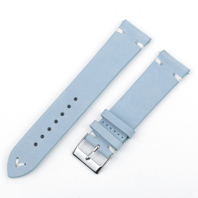 Onthelevel Leather Watch Strap 18mm 20mm 22mm 24mm Gray Color Watch Band Quick Release Watch Straps Replacement