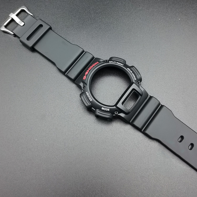 Watch Strap/Bezel for CasioDW-9000 DW9050 DW9052 Resin Bracelet Black Red Word