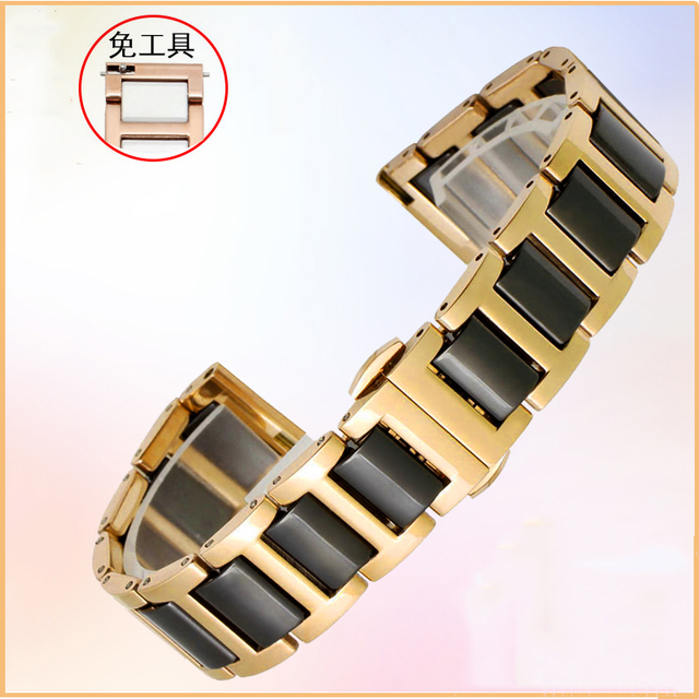 ceramic bracelet in stainless steel watchband 12 13 14 15 16 17 18 20 22mm watch strap women man fashion wrist band