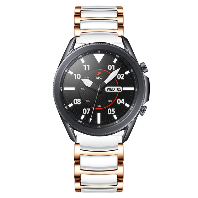 22mm 20mm Ceramic Metal Strap for Samsung Galaxy Watch 3 Gear S3 Huawei watch3/GT High-end Smart Watch Wristband for Amazfit GTR