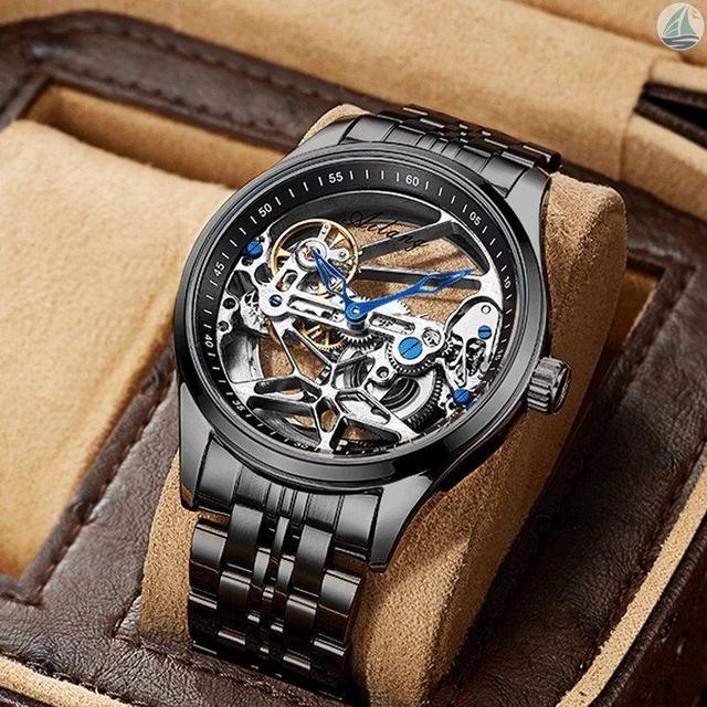 Genuine Tourbillon Watches Men Mechanical Watch Fully Automatic Luxury Brands Luminous Waterproof Men's Watch Fashion Reloj Hombre