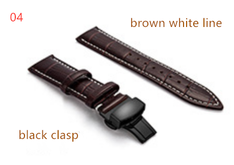 Genuine Leather Watch Band Strap Stainless Steel Butterfly Clasp 14mm 15mm 16mm 17mm 18mm 19mm 20m 21mm 22mm 24mm Watchband Tool