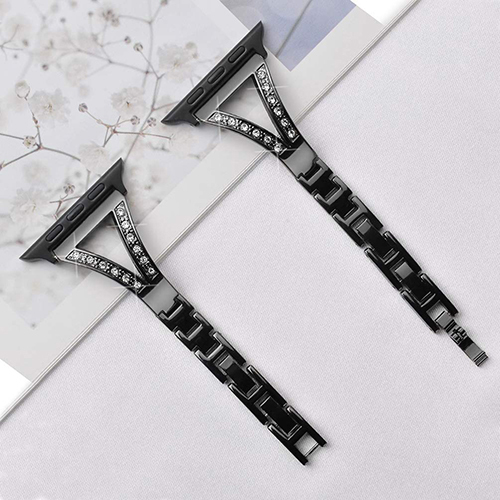 luxury diamond bracelet stainless steel band for apple watch series 2 3 42mm 38mm strap for iwatch 7 6 SE 5 4 40mm 44mm 41 45mm