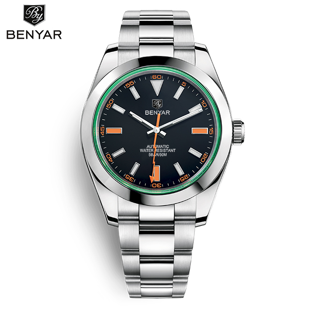 2022 New BENYAR Stainless Steel Automatic Men's Watches Top Brand Water Resistant Luxury Mechanical Wristwatch for Men