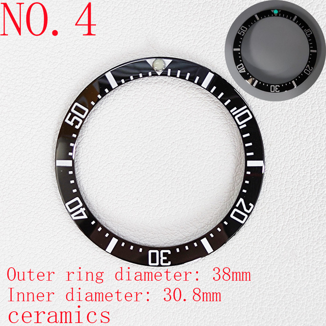 40mm bezel mens watches replacement accessories watch face bezel ceramic insert for 44mm sub automatic sea diving 40mm