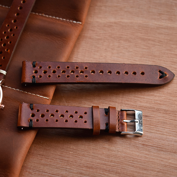 Retro Genuine Leather Watchband 18mm 20mm 22mm 24mm Calfskin Watch Straps Breathable Breathable Handmade Stitching For Men