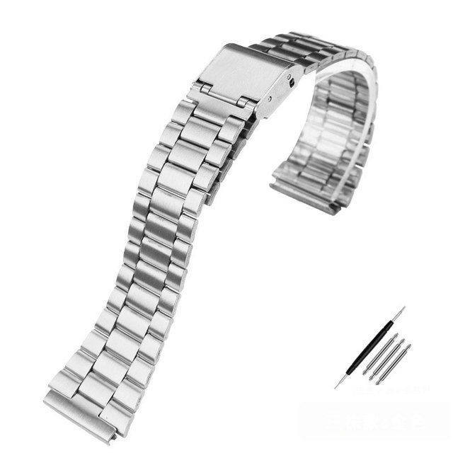 Vintage Small Square Metal Watchband For Casio a159w-n1 a158wa A168 Strap Stainless Steel Bracelet 18mm Wristband Accessories