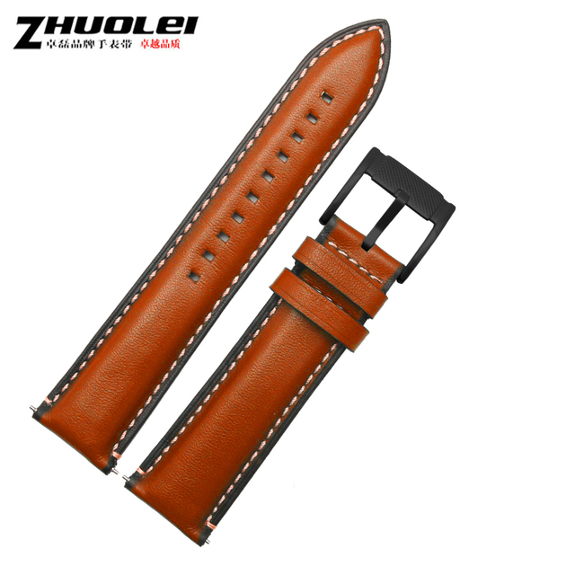 High quality carbon fiber texture watchband for omg 600 Tudor ROX wristband 22mm genuine leather straps