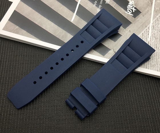 Top Quality Imported Nature Soft Silicone Rubber Black Watchband Watch Band For Mille Strap For Strap RM-011 For Richard Strap