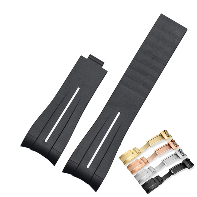 High quality rubber watch strap 20mm 21mm waterproof silicone wristband camouflage watchband wrist band watch bracelet