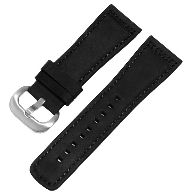 Frosted Genuine Leather Watchband 28mm Black Brown Strap Replacement Strap for S2 M2 P3 T2 Series Retro Watch Series