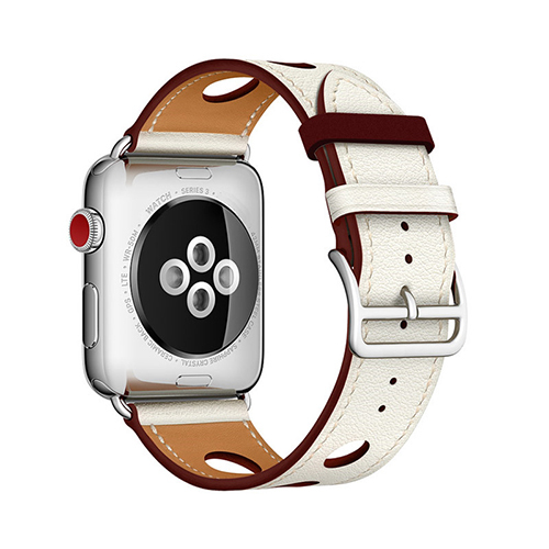 باند لآبل ووتش سلسلة 3 38 مللي متر 42 مللي متر لينة ثلاثة ثقوب جلدية للماء حزام ل iwatch سلسلة 4 5 6 SE 7 44 مللي متر 40 مللي متر 41 45 مللي متر