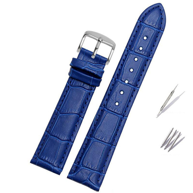 Genuine leather blue watcband for Citizen Rossini watchband 14mm 16mm 18mm 19mm 20mm 21mm 22mm 23mm watch band cowhide strap