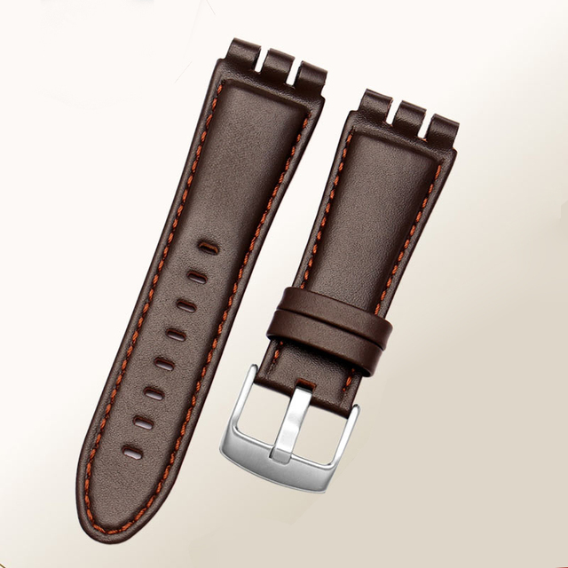 23mm Genuine Calf Leather Watchband Steel Clasp for Swatch Burlesque YOS440 449 448 401G Watch Strap Watchband Bracelet Wrist Man