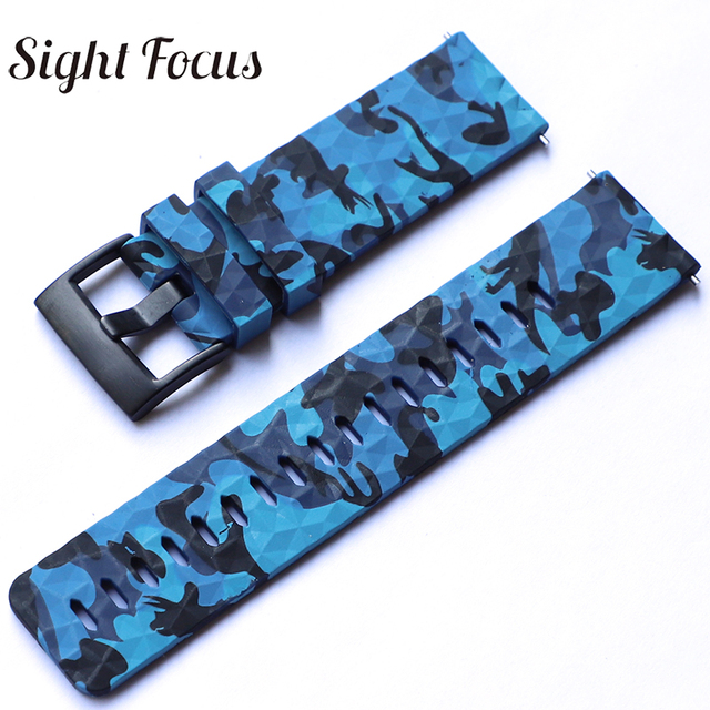 24mm Quick Release Watch Bands for Suunto 7 Spartan Sports Camouflage Silicone Watch Strap, Suunto 9, Traverse, D5 Diving Watches