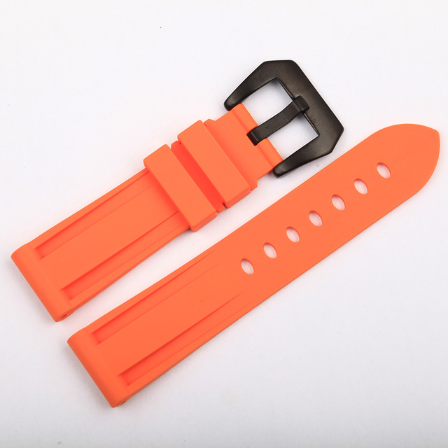 Men's 22mm 24mm 26mm rubber watch band waterproof watch silicone watch strap black, blue, green, orange, white watchband