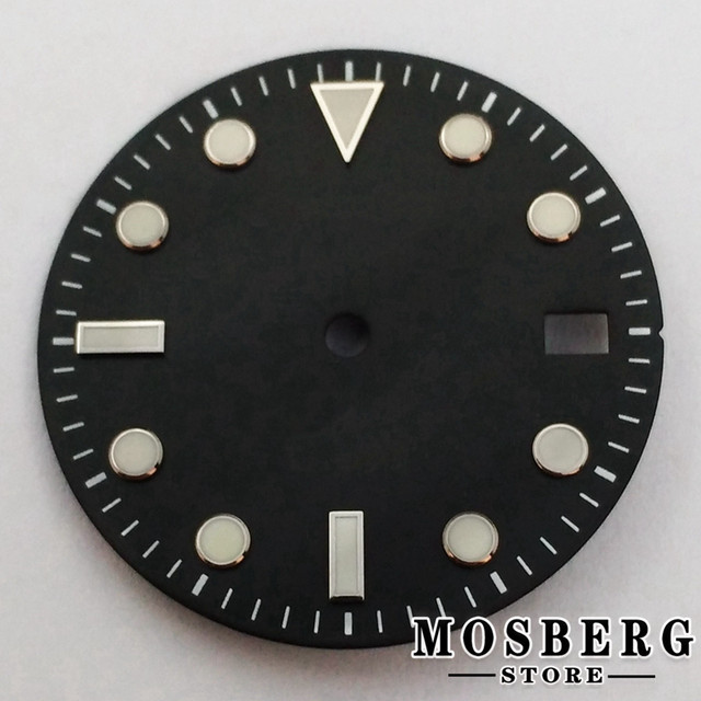 29mm sterile black green blue watch dial with date window for NH35 NH35A automatic movement accessories parts