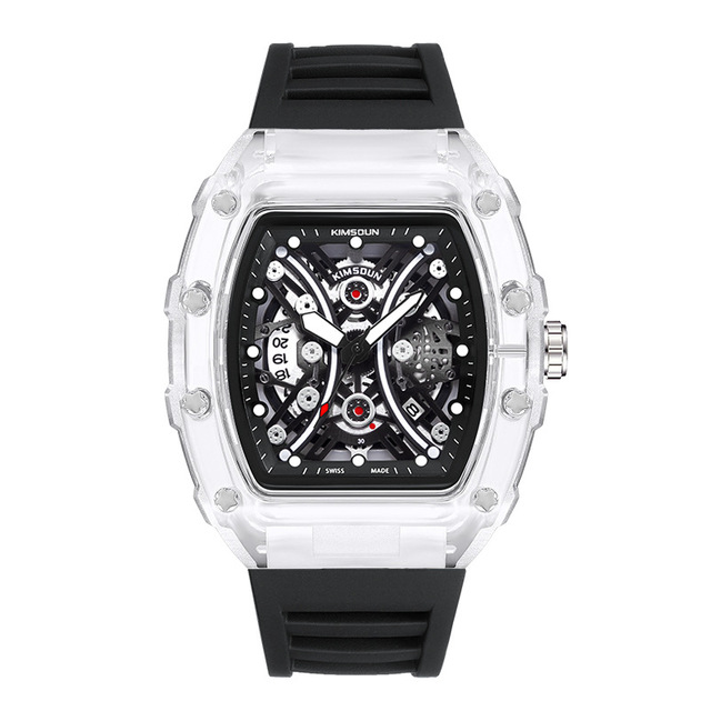 Luxury Military Watch Men Calendar Wrist Watch Men Sports Silicone Watches For Men Tonneau