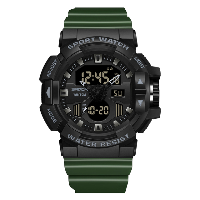 SANDA Top Brand Sports Watches Men Waterproof Military Quartz Watch for Man Wristwatch Chrono Digital Watch Alarm Clock