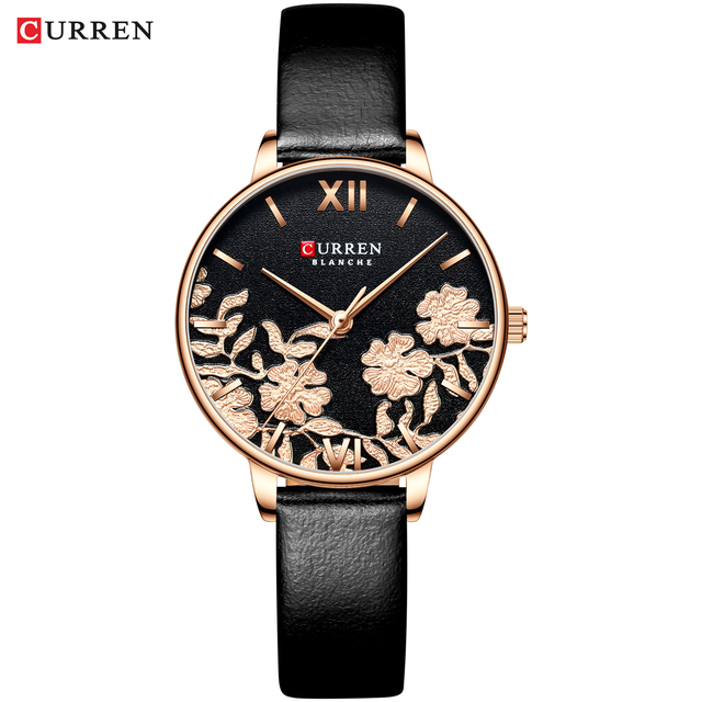 CURREN Women's Watches Top Brand Luxury Stainless Steel Watch Strap for Women Rose Clock Stylish Quartz Ladies Watch