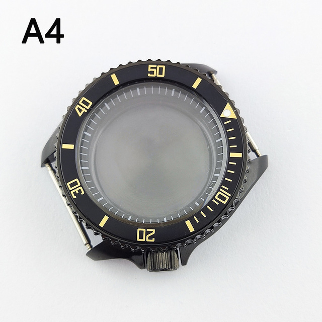 41.5mm NH35 NH36 case, watch accessories, stainless steel plated sapphire glass suitable for NH35 NH36 movement