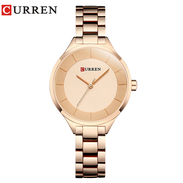 CURREN Fashion Creative Design Ladies Quartz Watch Woman Luxury Stainless Steel Women Watches Casual Female Clock