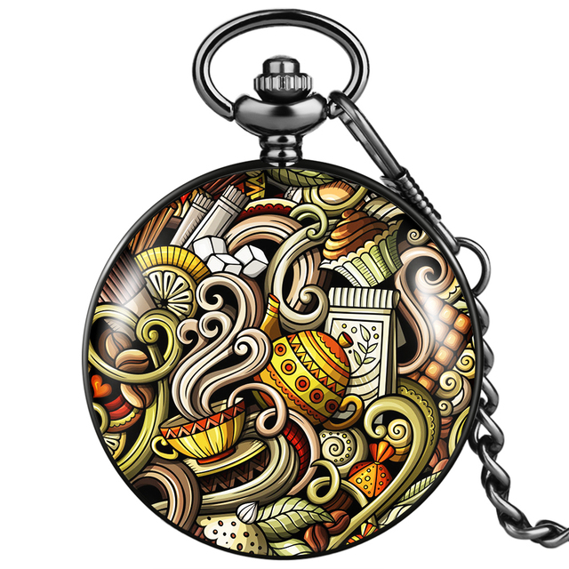 New Souvenir Birthday Gift Men Women Quartz Pocket Watch With Thick Chain Personality Honeycomb Style Fashion Unisex Watches