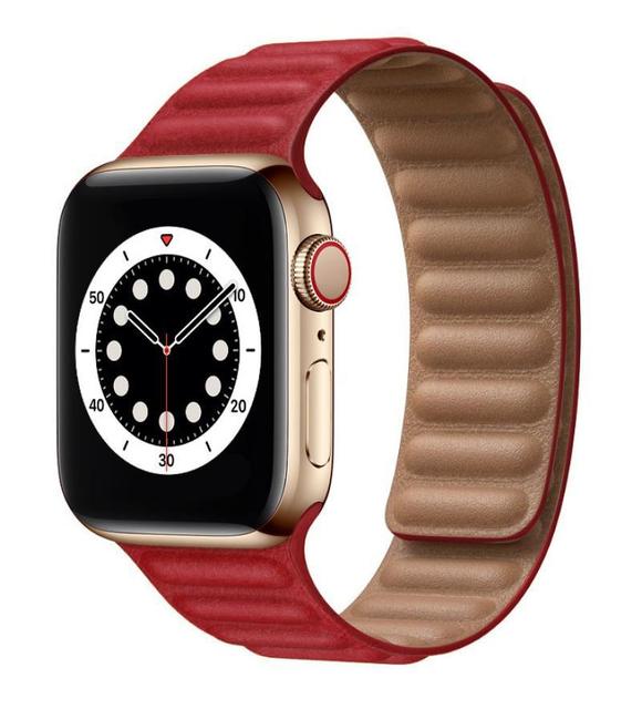 Genuine Leather Strap for Apple Watch SE 7 6 5 4 Band Magnetic Loop Wirstband 38mm 40mm 41mm 42mm 44mm 45mm Women Men Bracelet