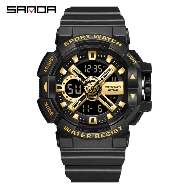 SANDA 2022 Luxury Brand Men Watches Military 50M Waterproof Wristwatch Quartz Watch for Men Clock relogio masculino