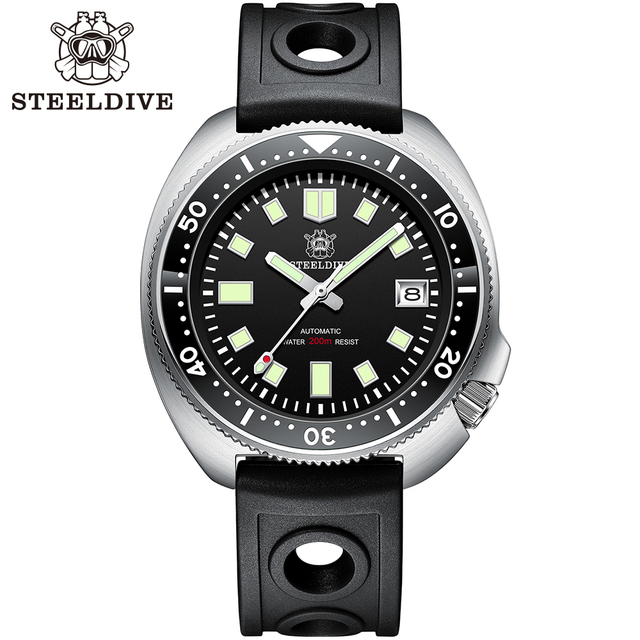 SD1970T Steelediue Brand 44mm Men's PT5000 Automatic Movement Diving Watch With Ceramic Bezel