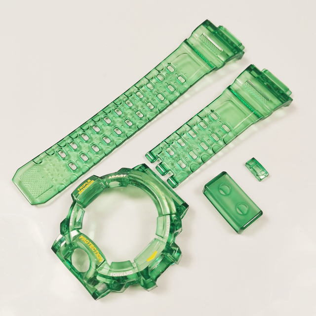 GW9400 Ice Transparent Silicone Rubber Watchband and Bezel Transparent Watchband Cover with Tools Wholesale Dropshipping