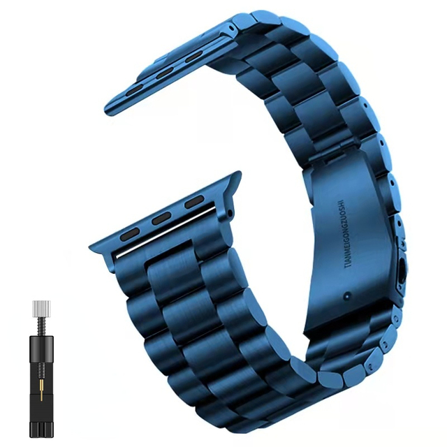 Metal Stainless Steel Strap For Apple watch 7 45mm 41mm 6 5 4 SE 44mm 40mm Smart watch luxury wristband For iwatch 3 2 42mm 38mm