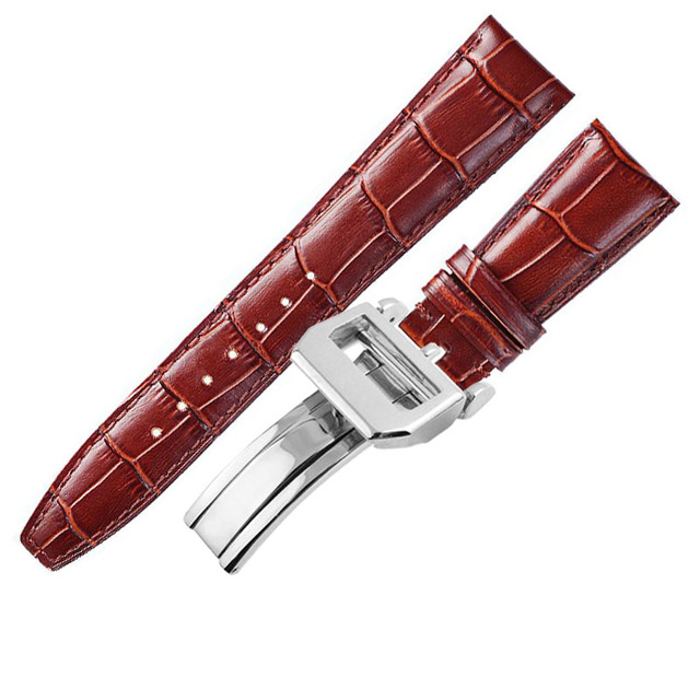 20mm 21mm 22mm Watch Band For IWC Watches Portofino Portugieser Strap Watch Accessorie Genuine Leather Watch Band Strap Chain