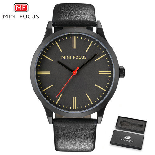 MINI FOCUS Sports Mens Watches Top Luxury Brand Watch Men Leather Strap Casual Business Wristwatch Boyfriend Relogio Masculino