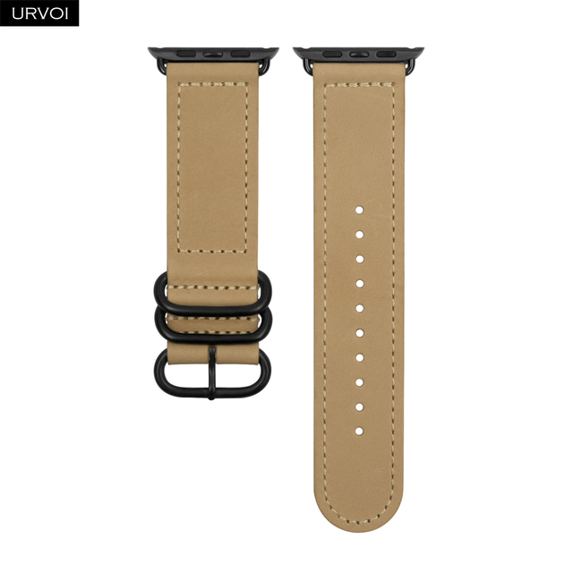 URVOI Band for Apple Watch Series 7 6 SE 5 4 3 2 Strap for iwatch Classic Buckle Wrist Band Handmade Retro Leather Band 40 44mm