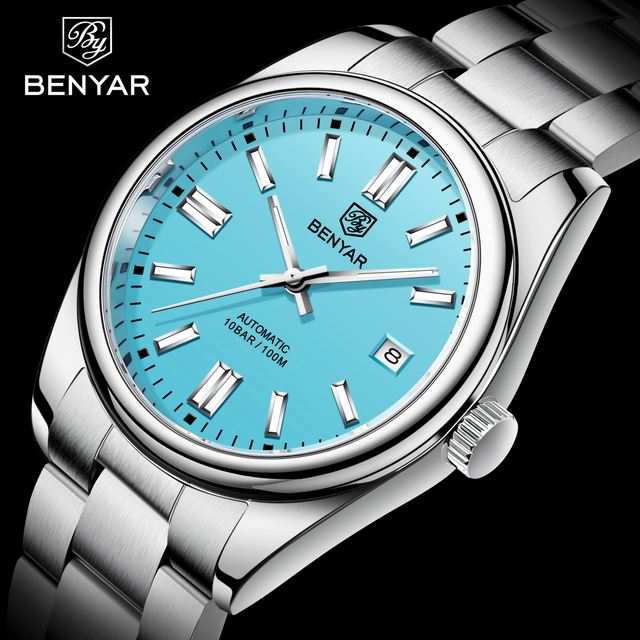 BENYAR New Watch 39mm Mens Watches Brand Luxury Mechanical Wristwatch 10Bar 100M Waterproof Automatic Watch for Men by 5185