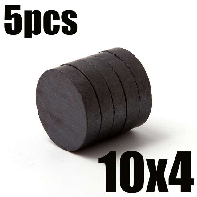 5 10 20pcs/lot 10x3mm 10x4mm 10x5mm Black Small Round Magnet Fridge Ferrite Magnet Round Speaker Permanent Magnet