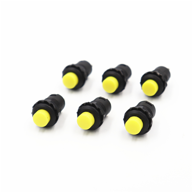 6pcs Self-locking/Momentary Push Button Switch DS228 DS428 12mm Out On Push Button Switch 3A/125VAC 1.5A/250VAC DS-228 DS-428