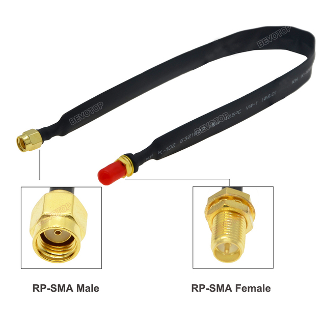 2022 New Arrival Window Feed-through Flat Wire SMA Male to SMA Female RF Coaxial Jumper 50Ohm Pigtail for LTE Antenna Adapter