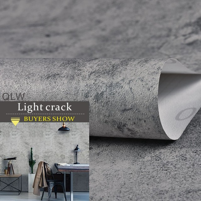 Cement self-adhesive wallpaper bedroom decoration clothing store gray Nordic industrial wind for modern wall decoration