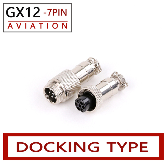 10 Sets 2/3/4/5/6/7 Pins GX12 Potting Docking Male and Female 12mm Circular Aviation Socket Plug Panel Wiring Connectors