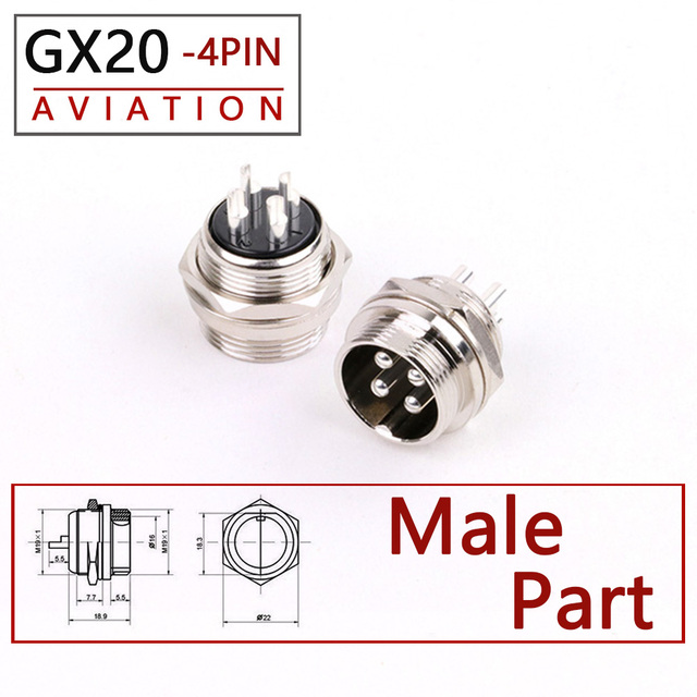 10pcs GX20 2/3/4/5/6/7/8/9/10/12/15 Pin Male Metal Circular Quick Flight Socket Plug Wire Panel Connector High Quality