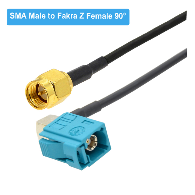 1PC SMA Male Elbow Right Angle to Fakra Z Male/Female RG174 Cable Car GPS Navigation Antenna Extension Cord RF Coaxial Pigtail