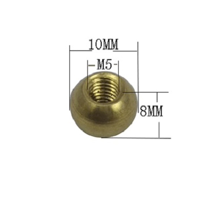 10pcs/lot M3/M4/M5/M6/M10 brass female ball head copper inner teeth ball nut, light cap nut cap, lighting accessories